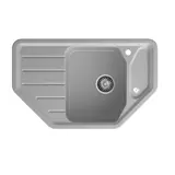 Кухонная мойка Granfest Corner 800E (790*490) Серый