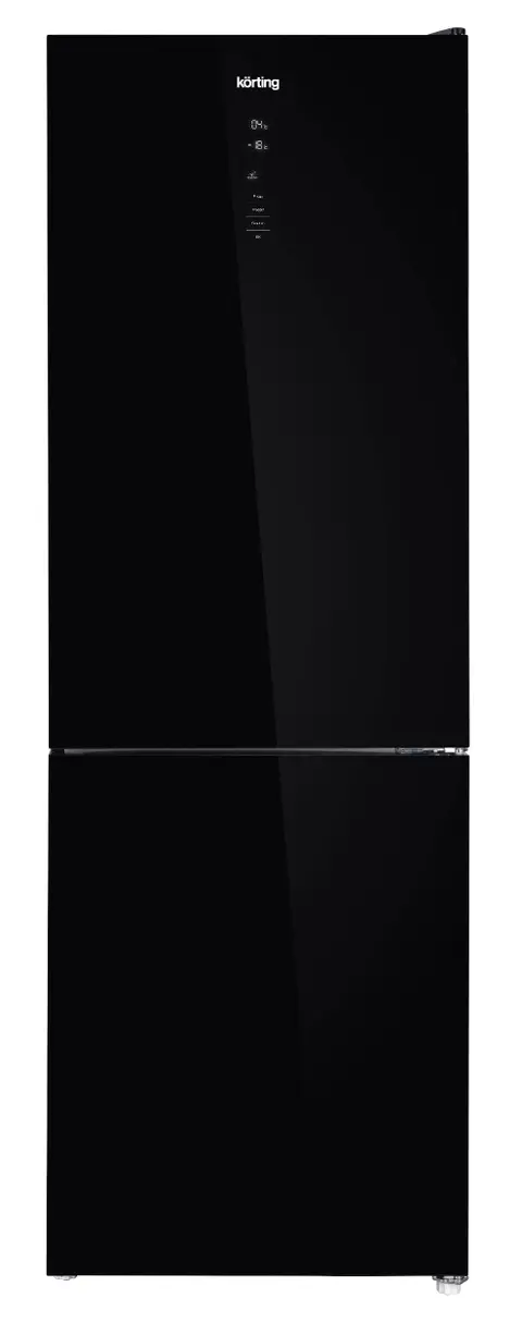 Отдельностоящий холодильник Korting KNFC 61869 GN (Черное стекло)